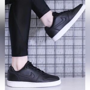 Womens Nike Ebernon Low black white sneakers